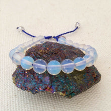 Blue Moonstone Bracelet with 8mm stones 