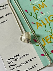 Imperfectly Perfect heart necklace, Sterling Silver, I am Alice Jewels 