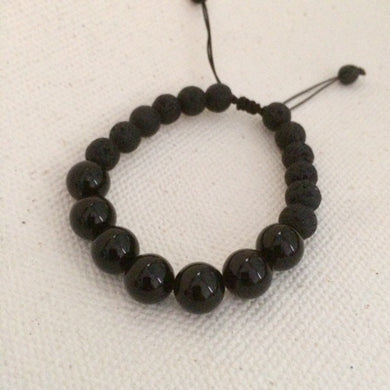 Onyx & Lava Stone Bracelet