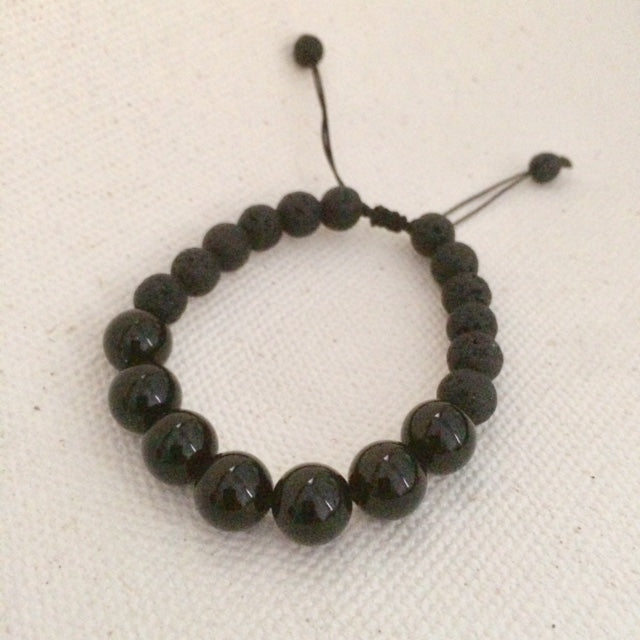 Gelang Batu Onyx & Lava