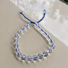 Blue Chakra Light Clear Quartz Bracelet 