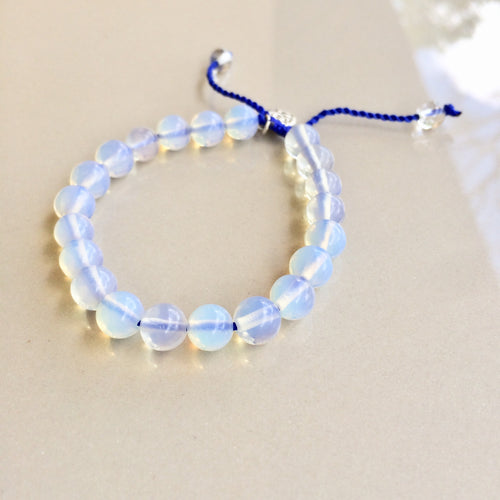 Blue Moonstone Bracelet with 8mm stones 