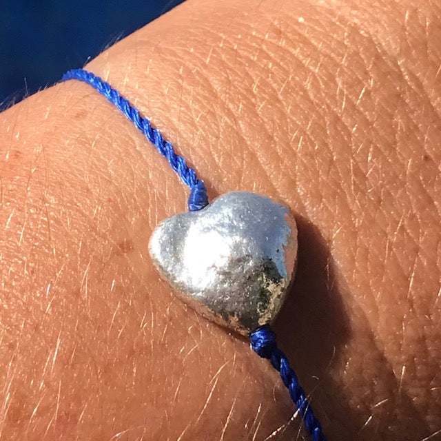The Imperfectly Perfect Silver Heart Bracelet - Living through the Heart